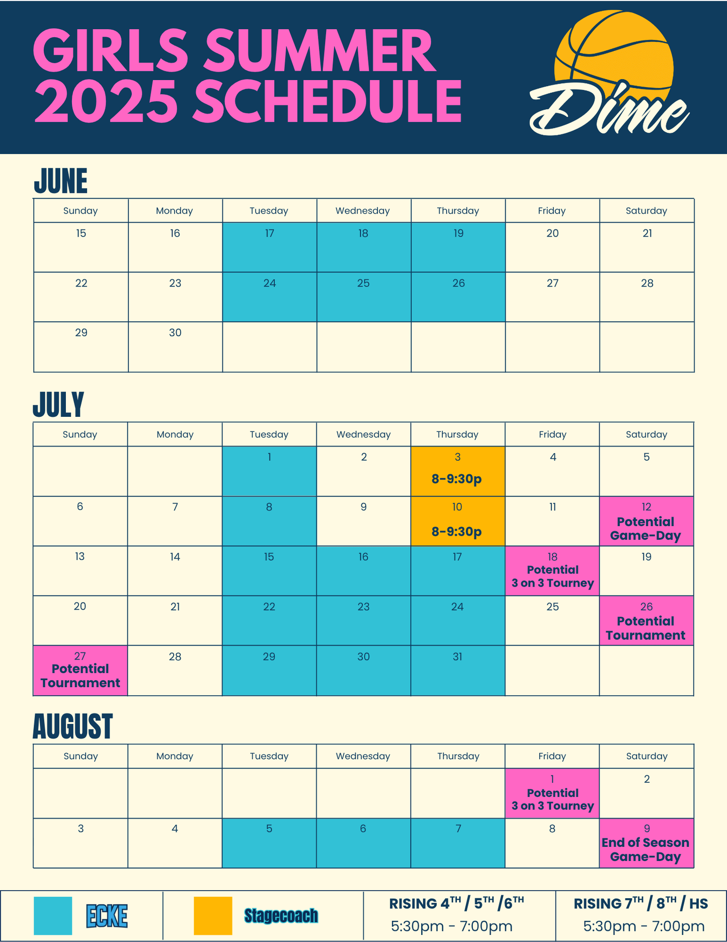 Girls Summer Season 2025 - Unlimited Basketball